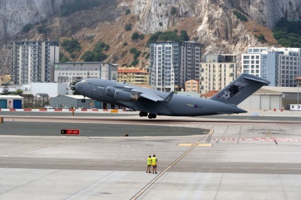 RAF Boeing Globemaster at Gibraltar Airport